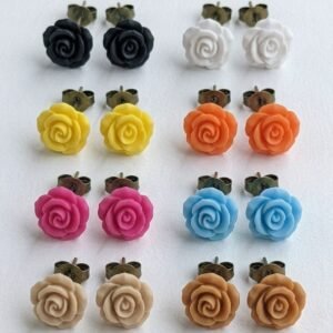 boucles d'oreilles fleurs